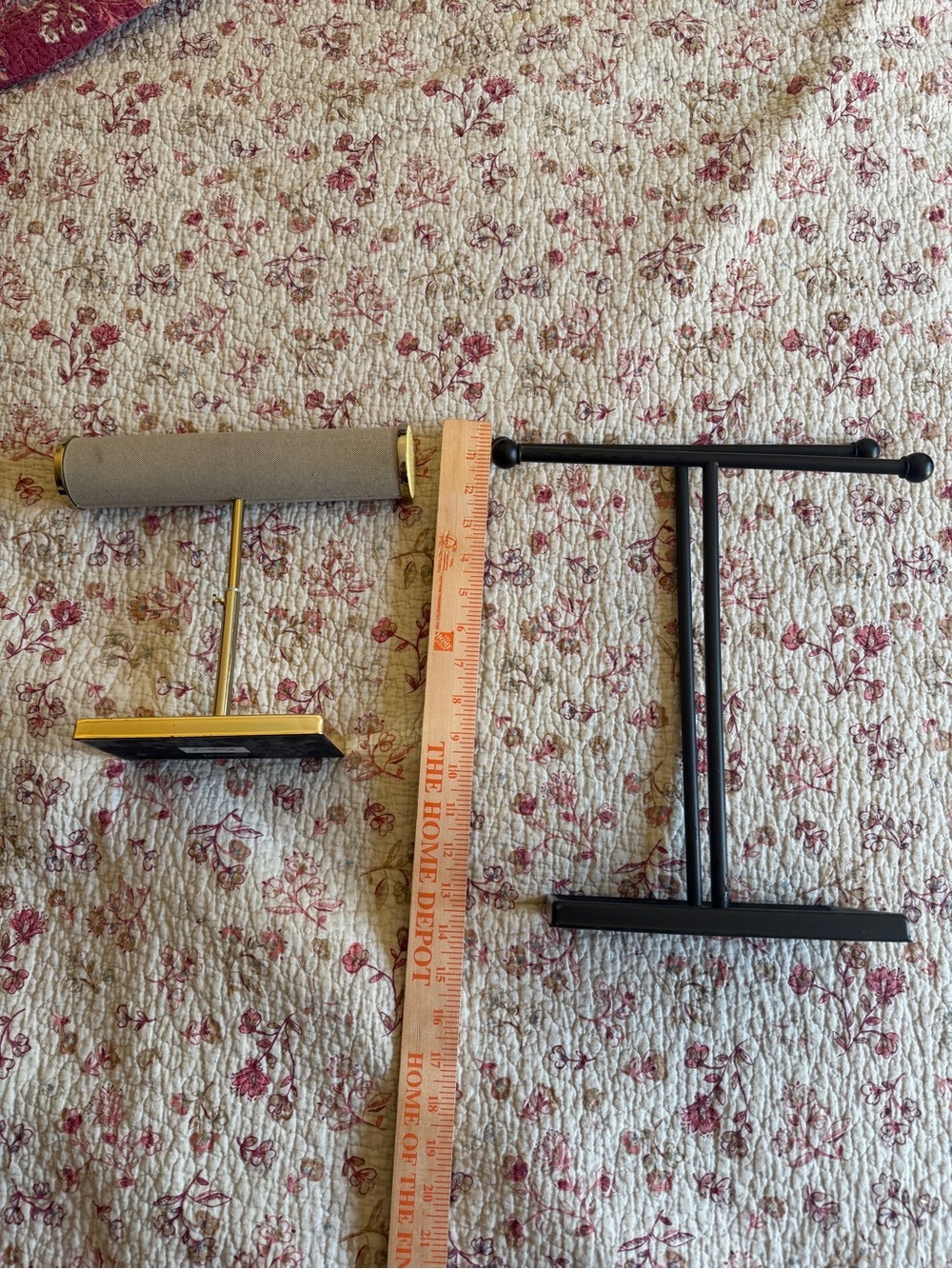Target Jewelry Organizers - Black Metal T-Bar & Gold T-Bar with Gray Padded Roll - Picture 3 of 4